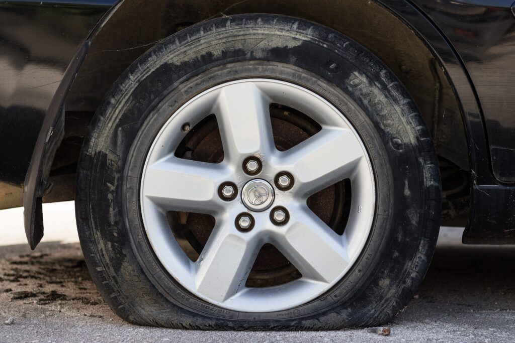 Flat Tire On a Car